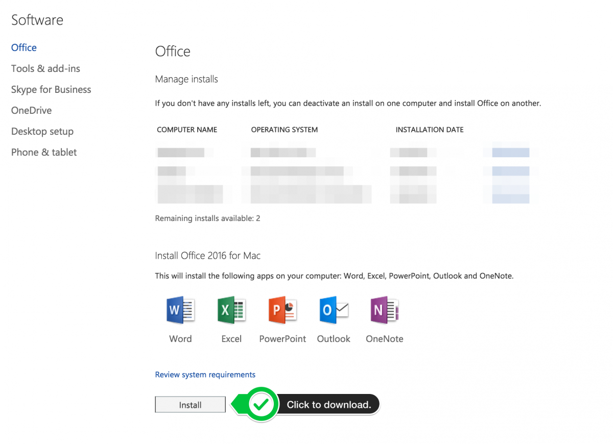 Install Office 365 Office Software